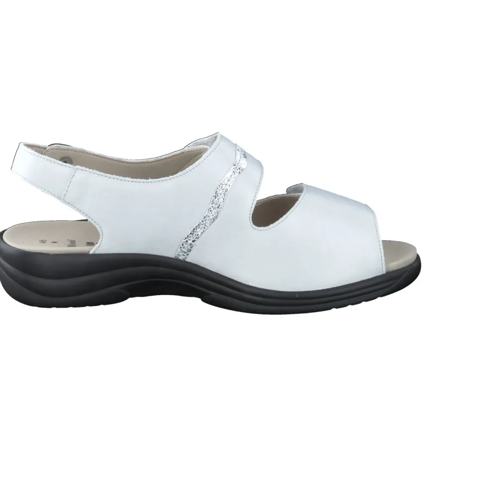 Solidus – Sandalette aus Kalbleder silbergrau