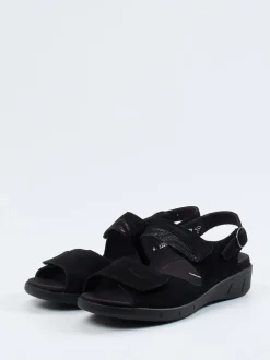 Solidus – Sandalette aus Nubukleder schwarz