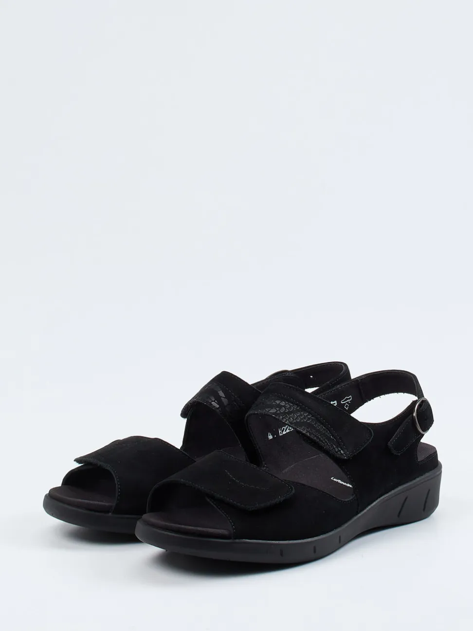 Solidus – Sandalette aus Nubukleder schwarz