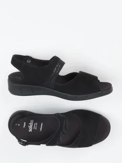Solidus – Sandalette aus Nubukleder schwarz