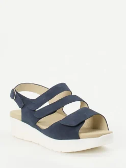 Solidus – Sandalette aus Nubukleder in Dunkelblau