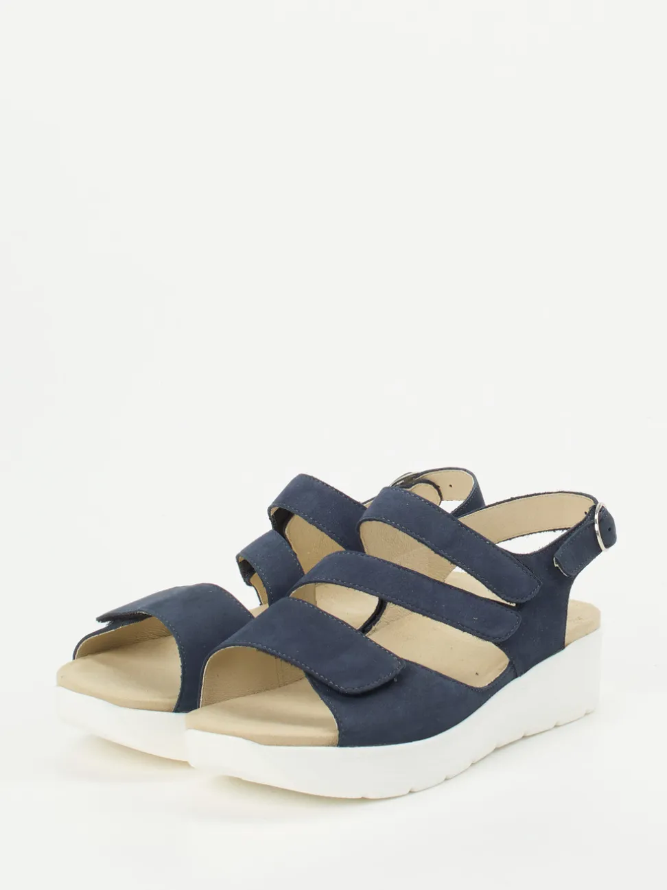Solidus – Sandalette aus Nubukleder in Dunkelblau