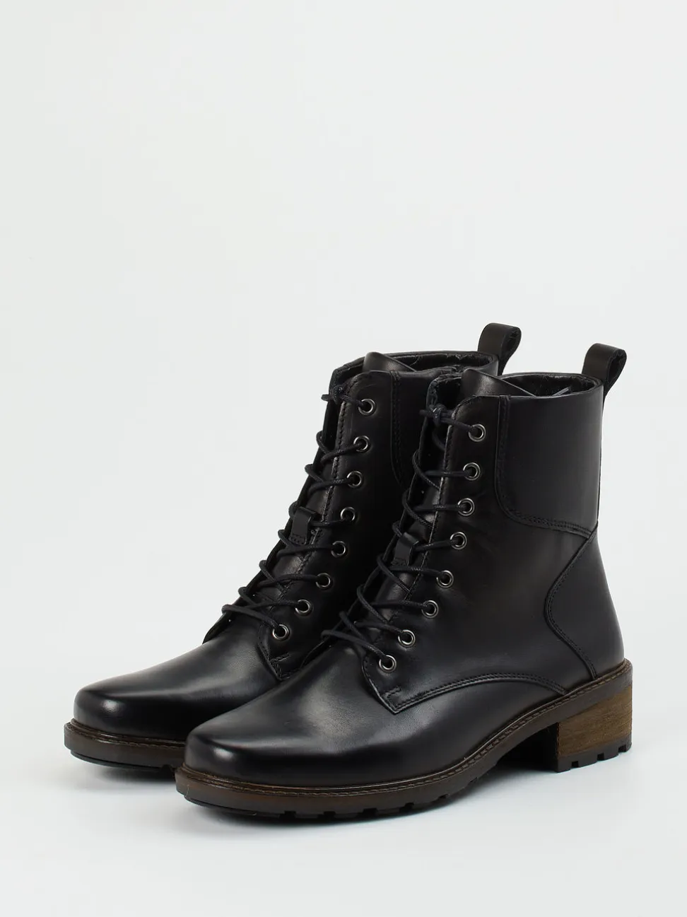 Solidus – Schnürboots aus Kalbleder in Schwarz