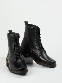 Solidus – Schnürboots aus Kalbleder in Schwarz