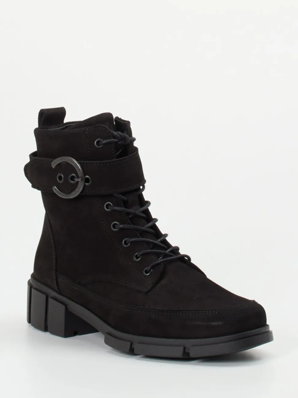 Solidus – Schnürboots aus Nubukleder schwarz