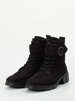 Solidus – Schnürboots aus Nubukleder schwarz
