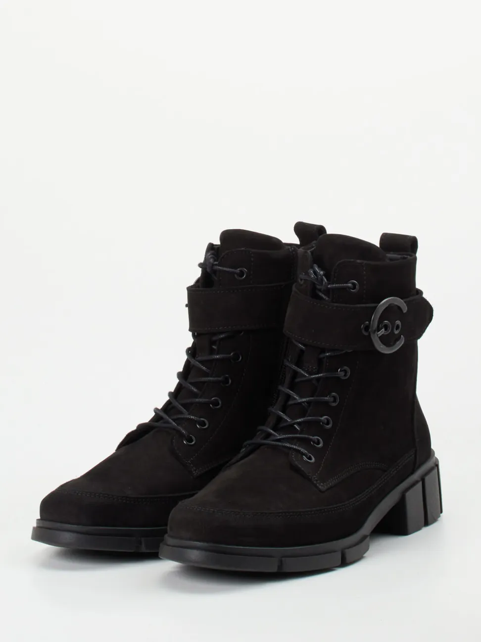 Solidus – Schnürboots aus Nubukleder schwarz