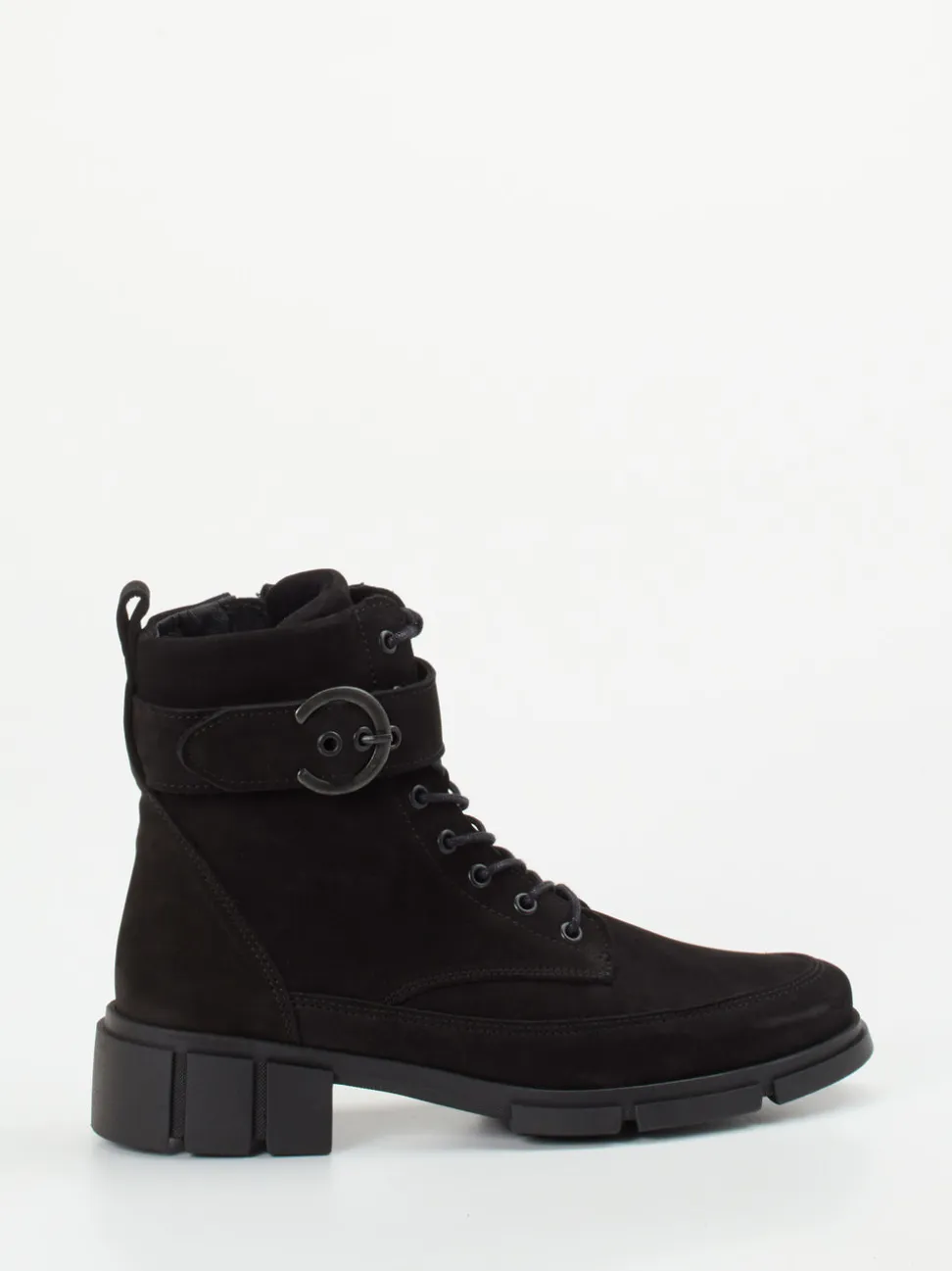 Solidus – Schnürboots aus Nubukleder schwarz