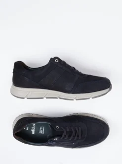 Solidus – Schnürschuh aus Nubukleder Dunkelblau