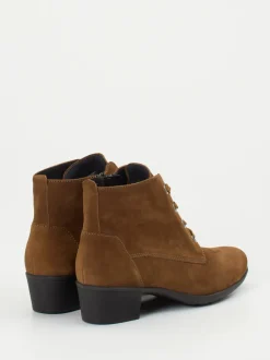Solidus – Schnürstiefelette aus Nubukleder Braun