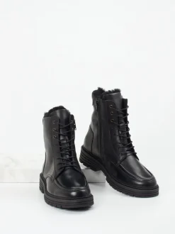 Solidus – Schnürstiefelette aus Kalbleder schwarz