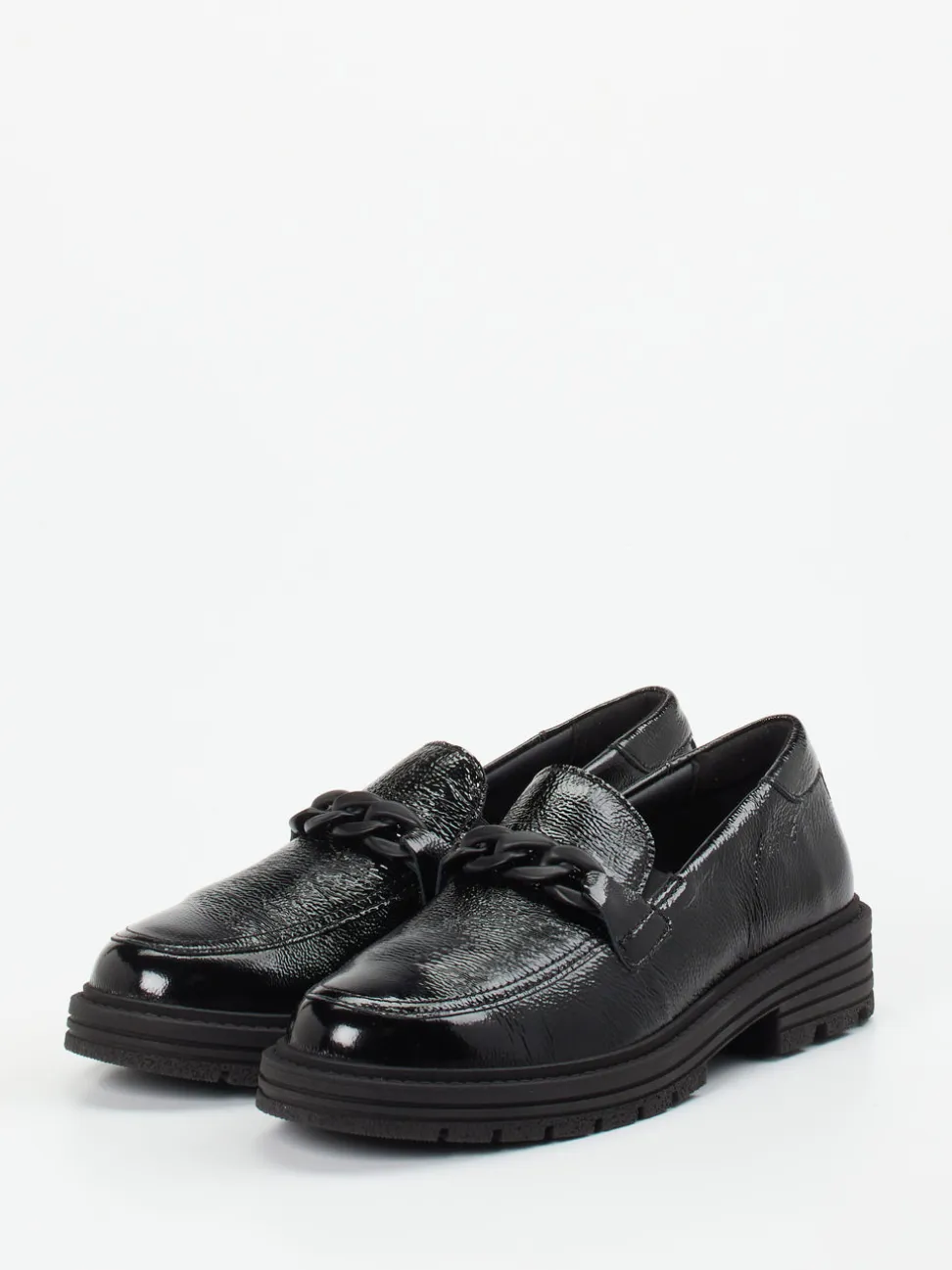 Solidus – Slipper aus Lackleder in Schwarz
