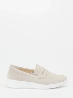 Solidus – Slipper aus Veloursleder in Cremebeige