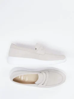 Solidus – Slipper aus Veloursleder in Cremebeige