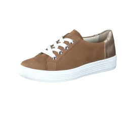 Solidus – Sneaker aus Nubukleder mit Metallic-Ferse