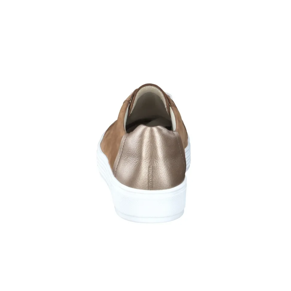 Solidus – Sneaker aus Nubukleder mit Metallic-Ferse
