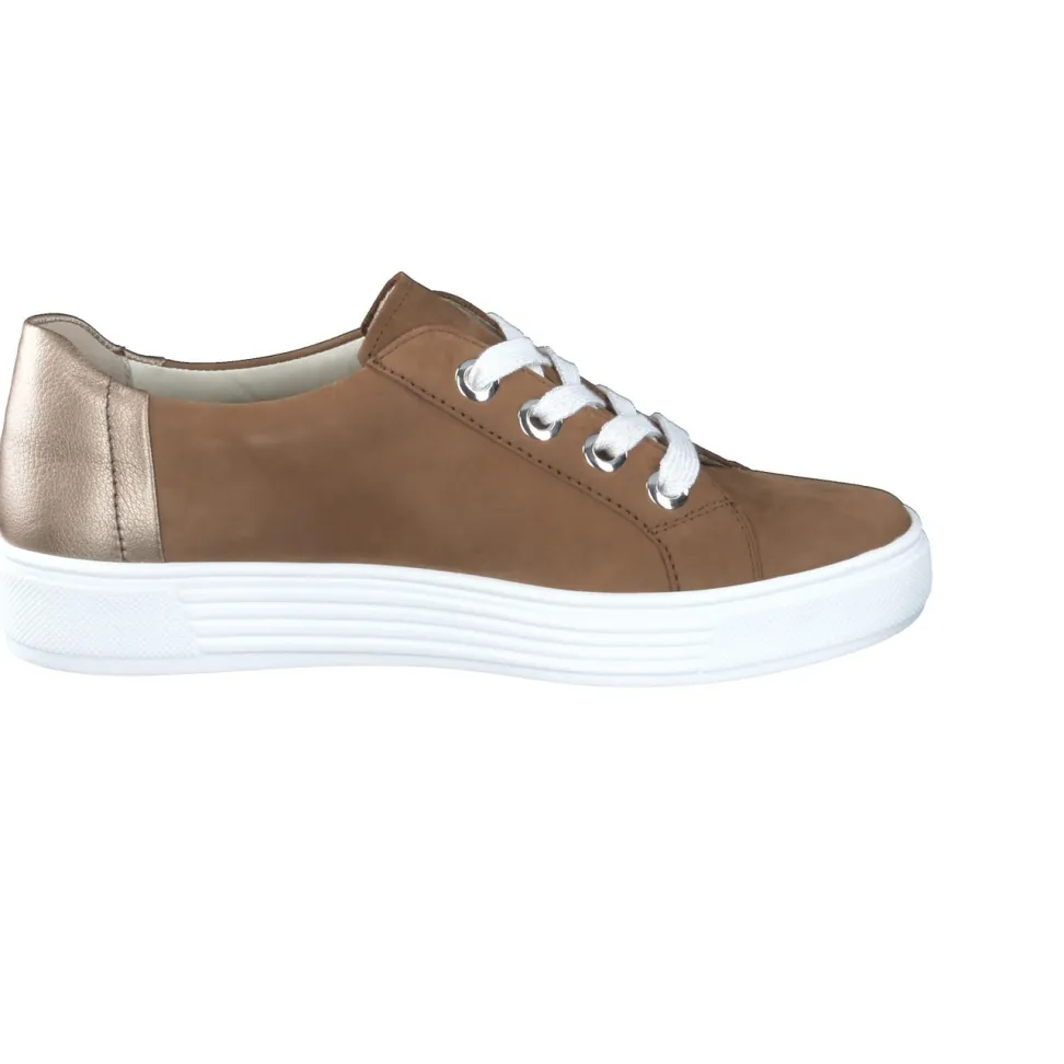 Solidus – Sneaker aus Nubukleder mit Metallic-Ferse