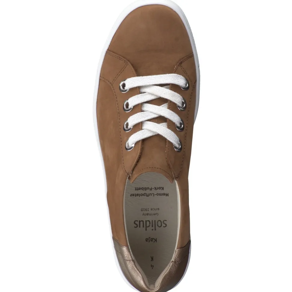 Solidus – Sneaker aus Nubukleder mit Metallic-Ferse
