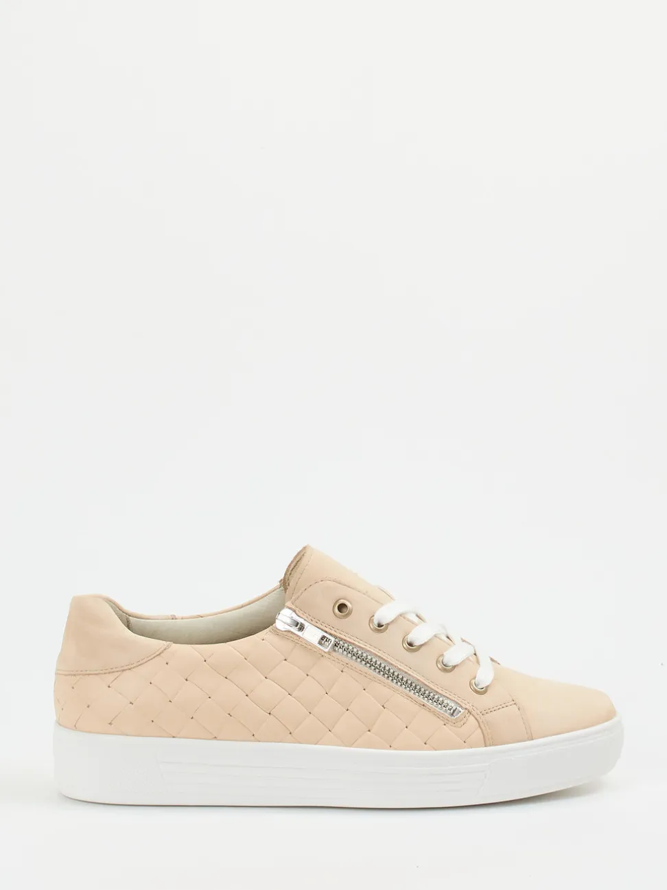 Solidus – Sneaker aus Nubukleder beige geprägt
