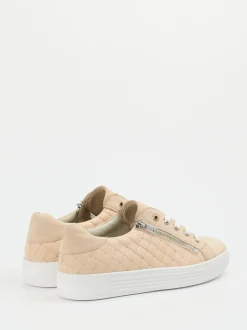 Solidus – Sneaker aus Nubukleder beige geprägt