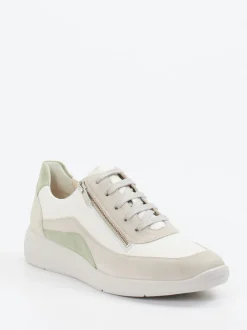 Solidus – Sneaker aus Velours- und Glattleder Offwhite