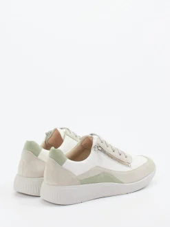 Solidus – Sneaker aus Velours- und Glattleder Offwhite