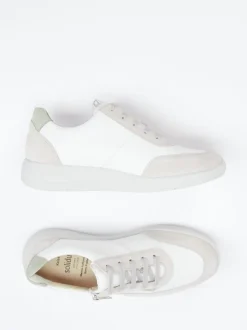 Solidus – Sneaker aus Velours- und Glattleder Offwhite