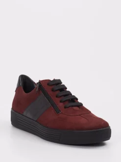 Solidus – Sneaker aus Veloursleder bordeauxrot