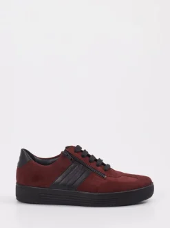 Solidus – Sneaker aus Veloursleder bordeauxrot