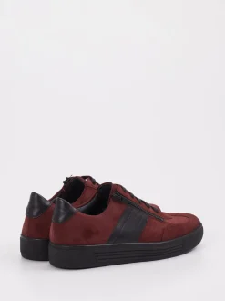 Solidus – Sneaker aus Veloursleder bordeauxrot