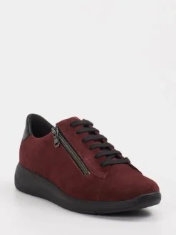 Solidus – Sneaker aus Veloursleder bordeauxrot