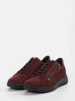 Solidus – Sneaker aus Veloursleder bordeauxrot