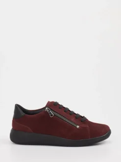 Solidus – Sneaker aus Veloursleder bordeauxrot