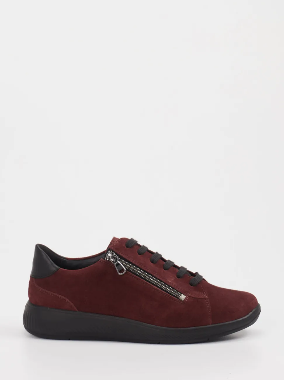 Solidus – Sneaker aus Veloursleder bordeauxrot