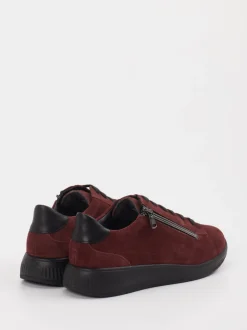Solidus – Sneaker aus Veloursleder bordeauxrot