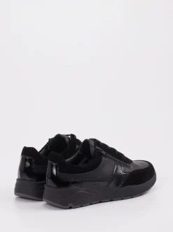Solidus – Sneaker aus Velourleder und Glattleder Schwarz