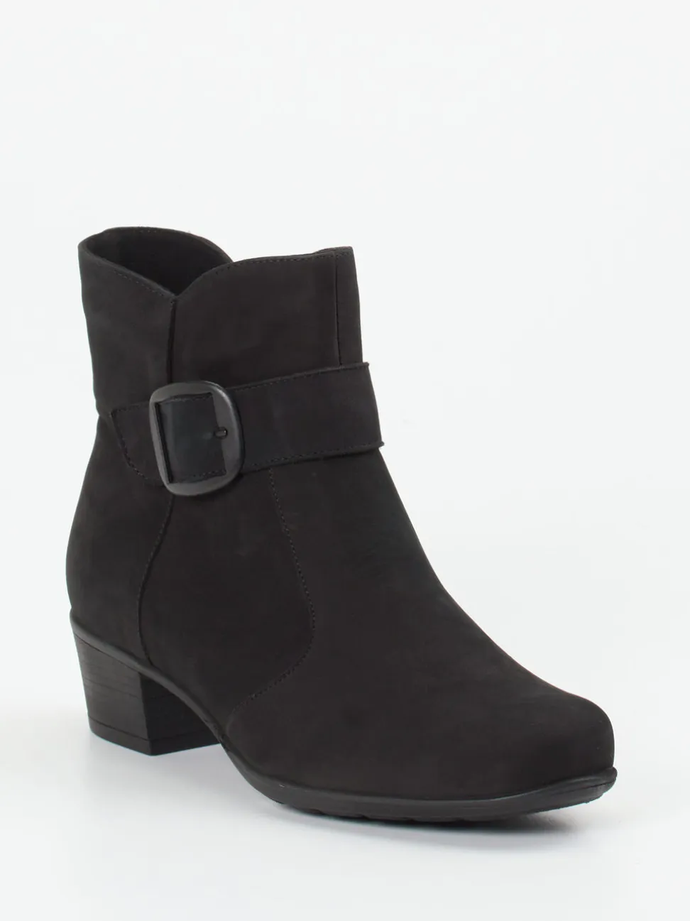Solidus – Stiefelette aus Nubukleder in Schwarz