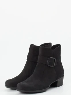 Solidus – Stiefelette aus Nubukleder in Schwarz