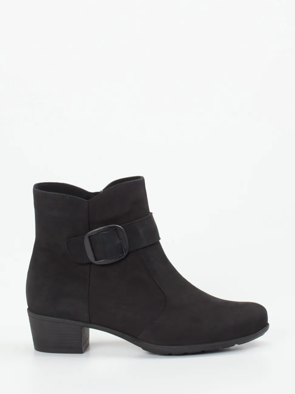 Solidus – Stiefelette aus Nubukleder in Schwarz