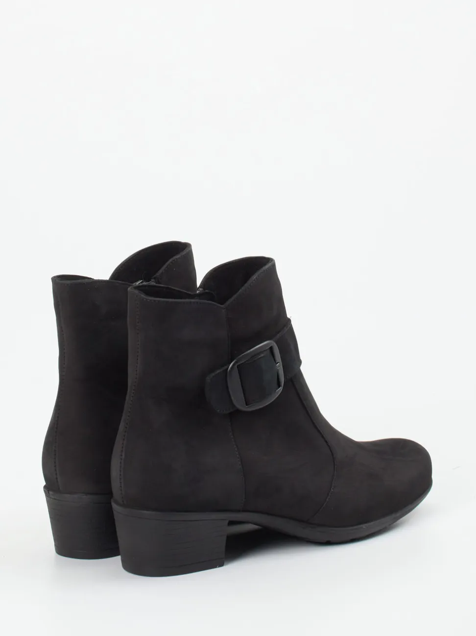Solidus – Stiefelette aus Nubukleder in Schwarz