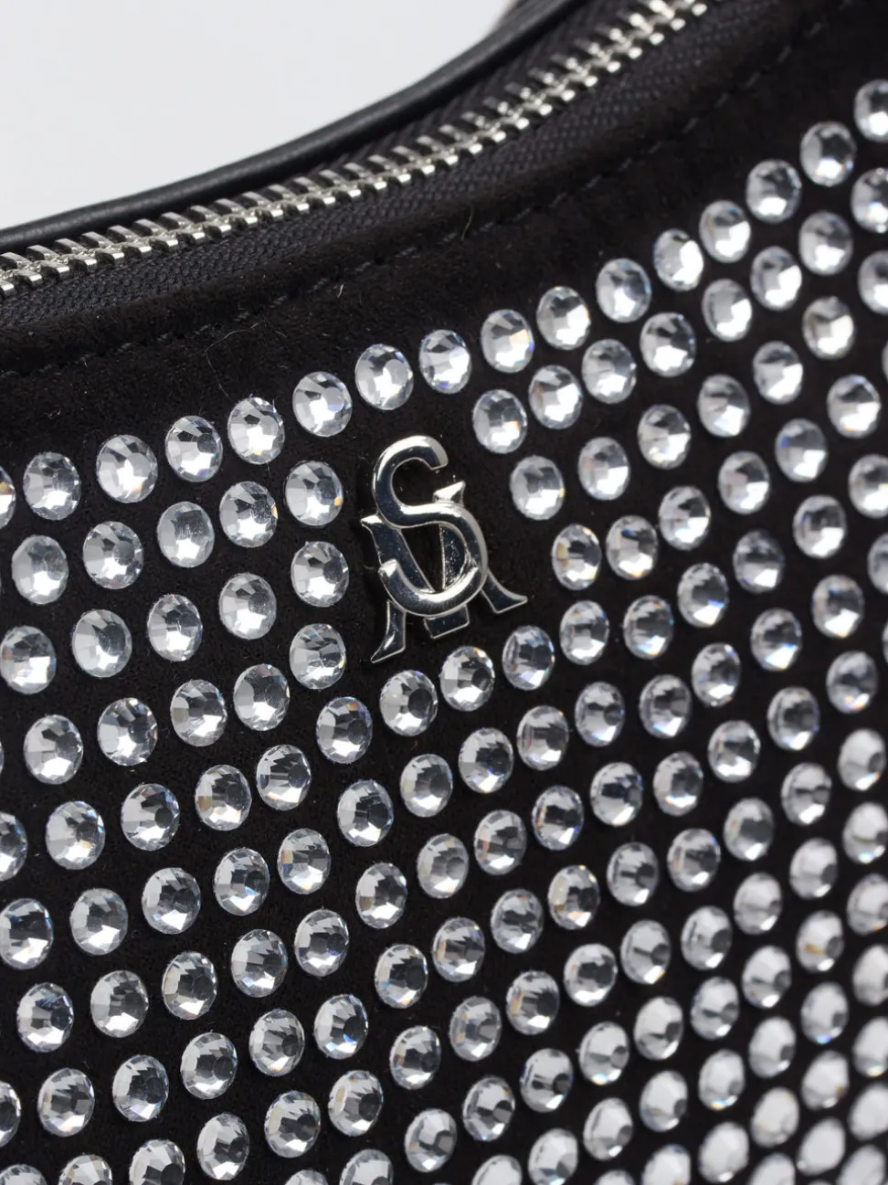 Steve Madden – Baguette Bag aus Synthetik mit Strass