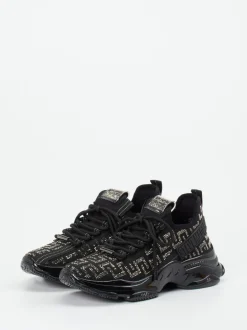 Steve Madden – Chunky Sneaker aus Textil in Schwarz