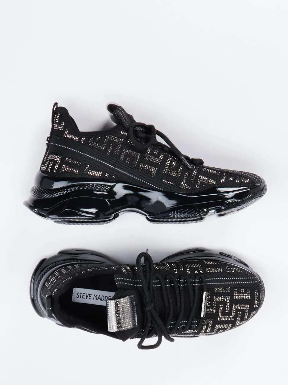 Steve Madden – Chunky Sneaker aus Textil in Schwarz