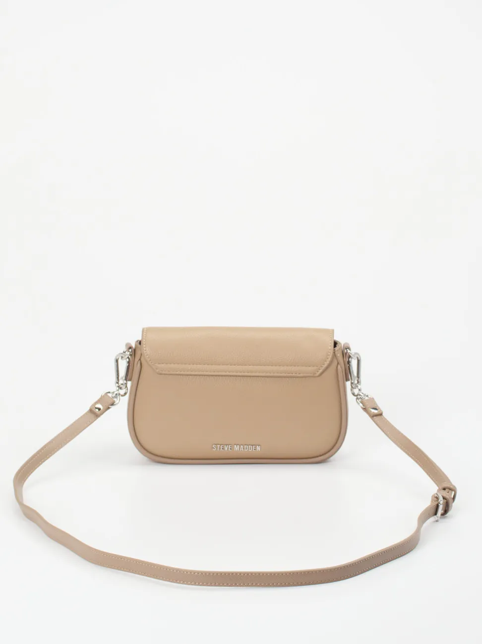 Steve Madden – Crossbody Bag aus Leder in Taupe