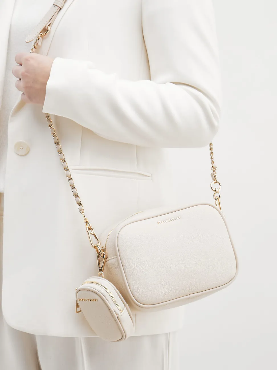 Steve Madden – Crossbody Bag aus Synthetik Cremebeige