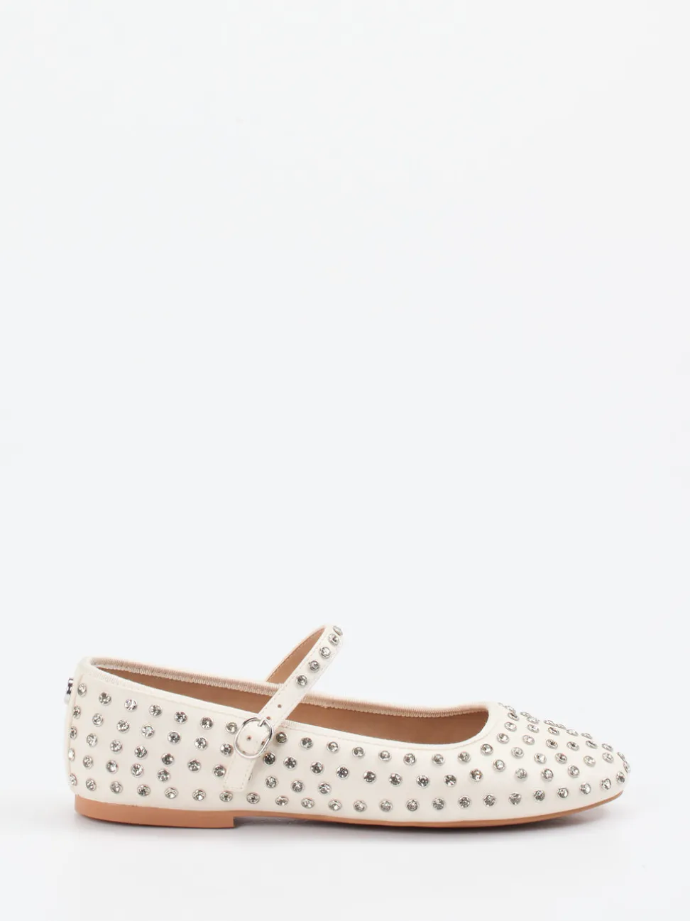 Steve Madden – Mary Jane Ballerinas aus Lederimitat cremeweiß