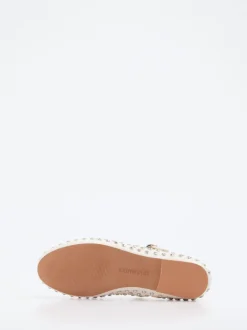 Steve Madden – Mary Jane Ballerinas aus Lederimitat cremeweiß