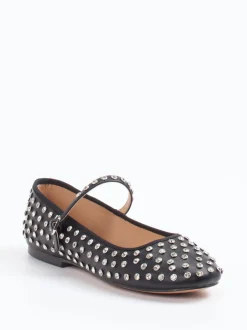 Steve Madden – Mary Jane Flats aus Lederimitat Schwarz
