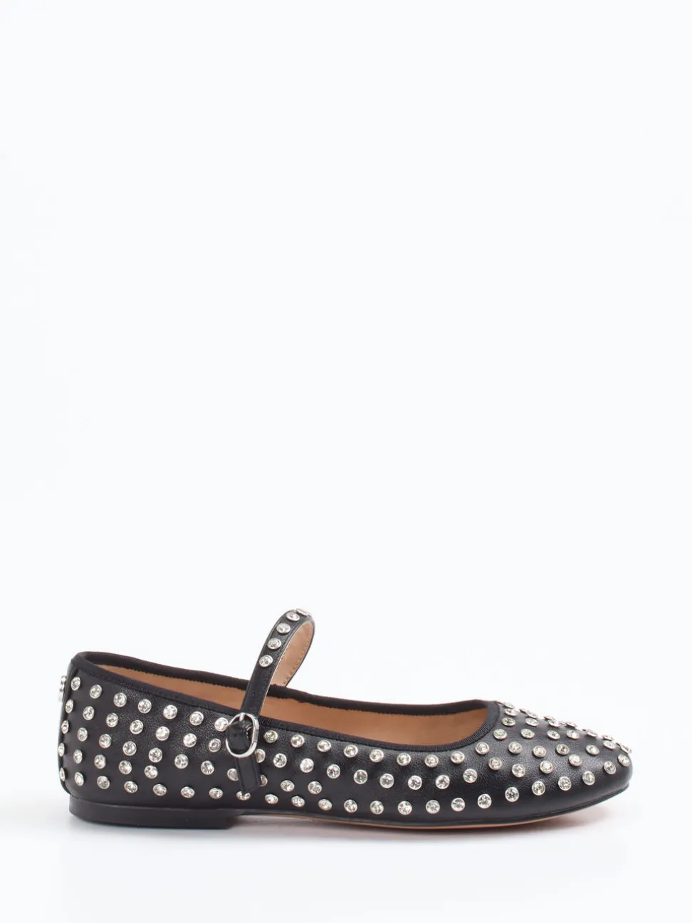 Steve Madden – Mary Jane Flats aus Lederimitat Schwarz