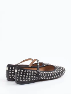 Steve Madden – Mary Jane Flats aus Lederimitat Schwarz